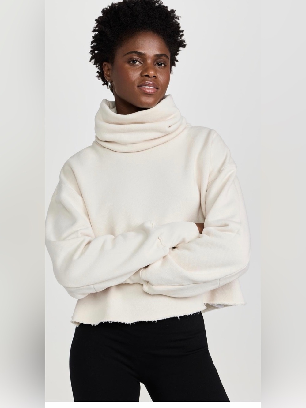 Free People Movement Cozy Cream Turtleneck Sweater